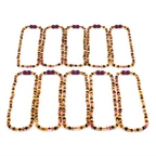 Baltic Amber & Pink Agate Junior Necklace Baroque Multicolor Glossy Finish - Wholesale Lot of 10pcs - 38cm / 15in - JN97-S