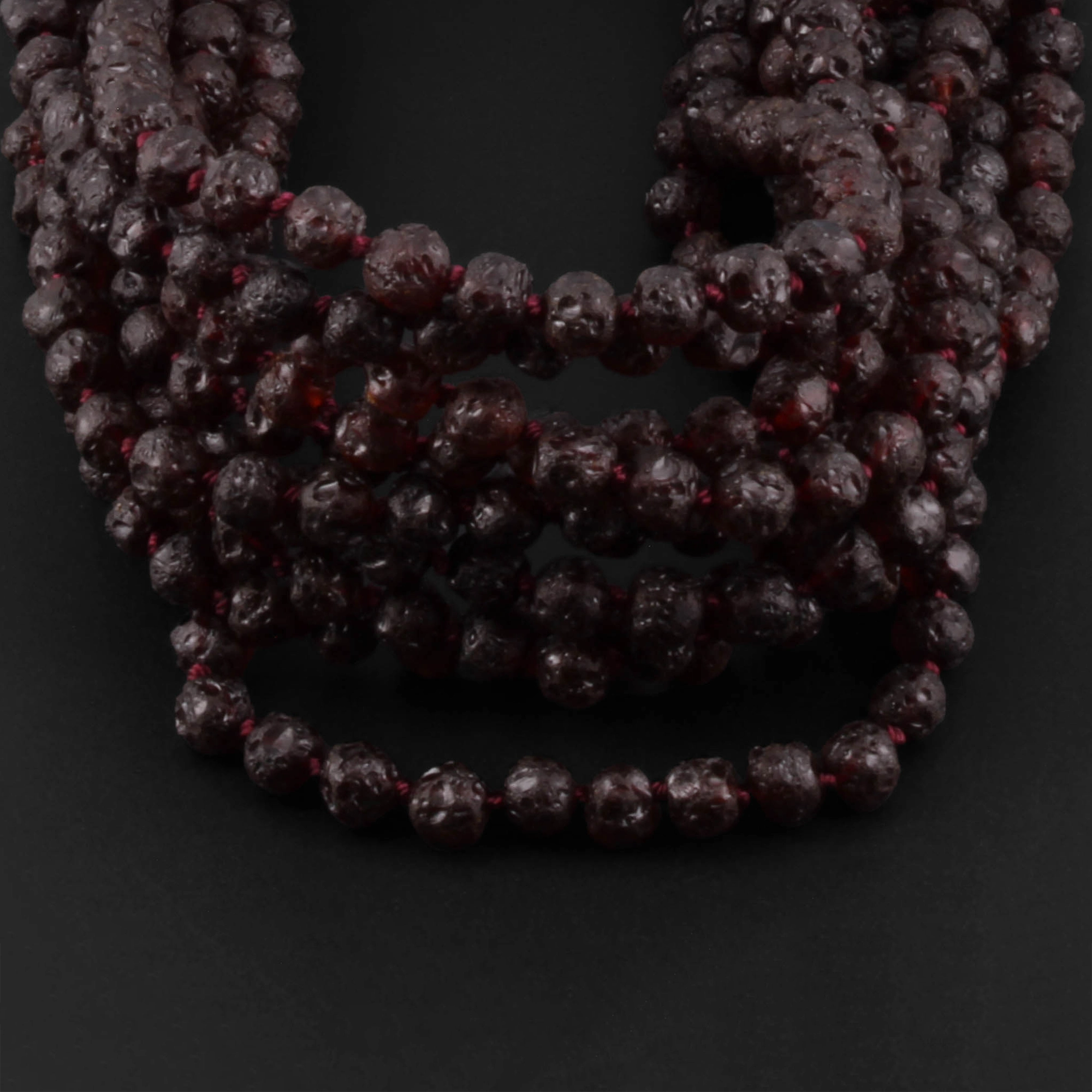 Baltic Amber Junior Necklace Baroque Dark Cognac Raw Finish - Wholesale Lot of 10pcs - 38cm / 15in - XB54DC-RAW