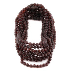 Baltic Amber Junior Necklace Baroque Dark Cognac Raw Finish - Wholesale Lot of 10pcs - 38cm / 15in - XB54DC-RAW