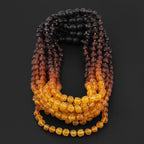 Baltic Amber Junior Necklace Baroque Rainbow Raw Finish - Wholesale Lot of 10pcs - 38cm / 15in - XB54R2-RAW