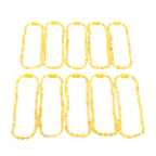 Baltic Amber Junior Necklace Olive Milky Yellow Glossy Finish - Wholesale Lot of 10pcs - 38cm / 15in - XO54MY