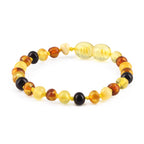 BALTIC AMBER BABY TEETHING BRACELETS LOT OF 10pcs - BAROQUE. XB54M1