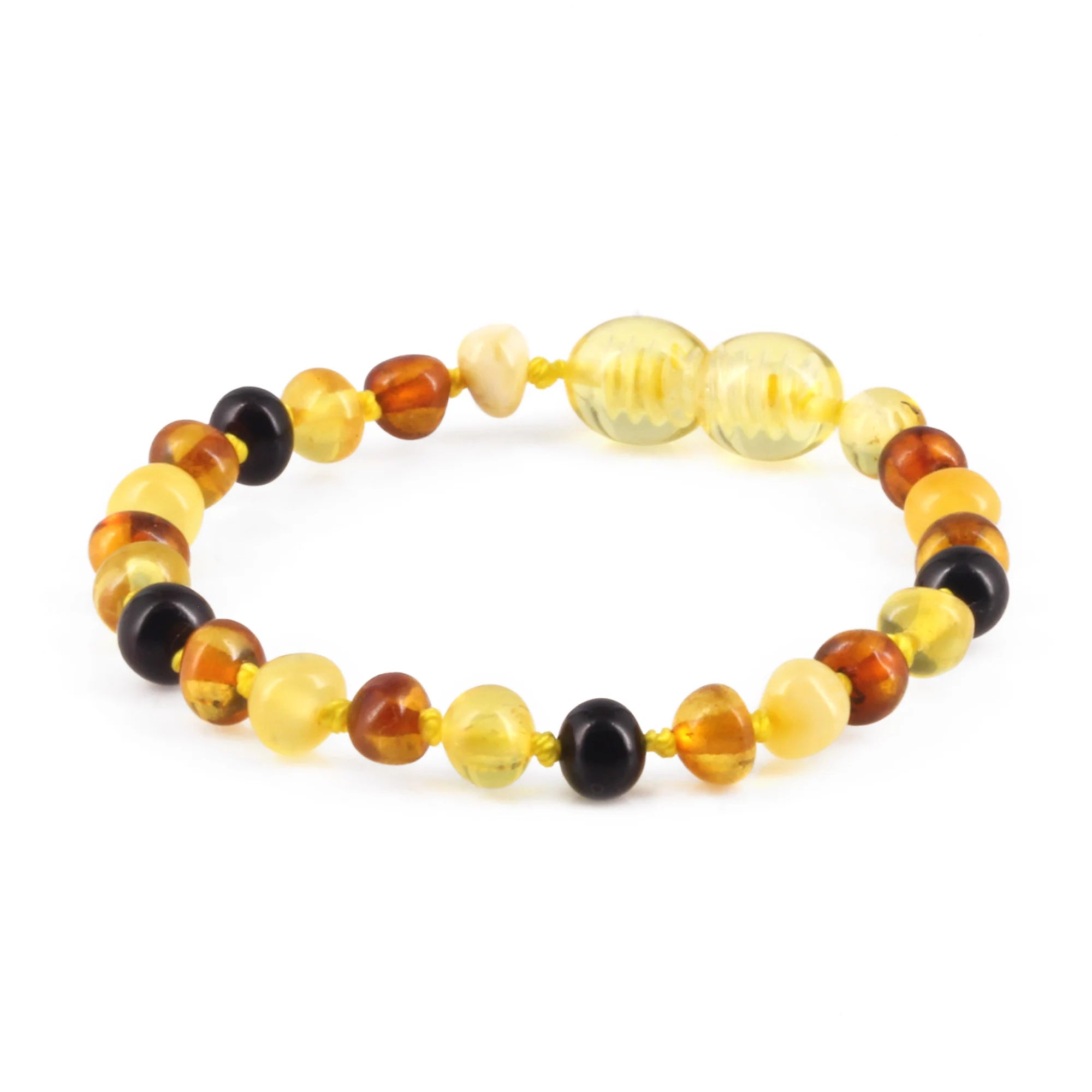 BALTIC AMBER BABY TEETHING BRACELETS LOT OF 10pcs - BAROQUE. XB54M1