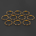 Baltic Amber Baby Teething Bracelet Baroque Multicolor Glossy Finish - Wholesale Lot of 10pcs - 14cm / 5.5in - XB43M