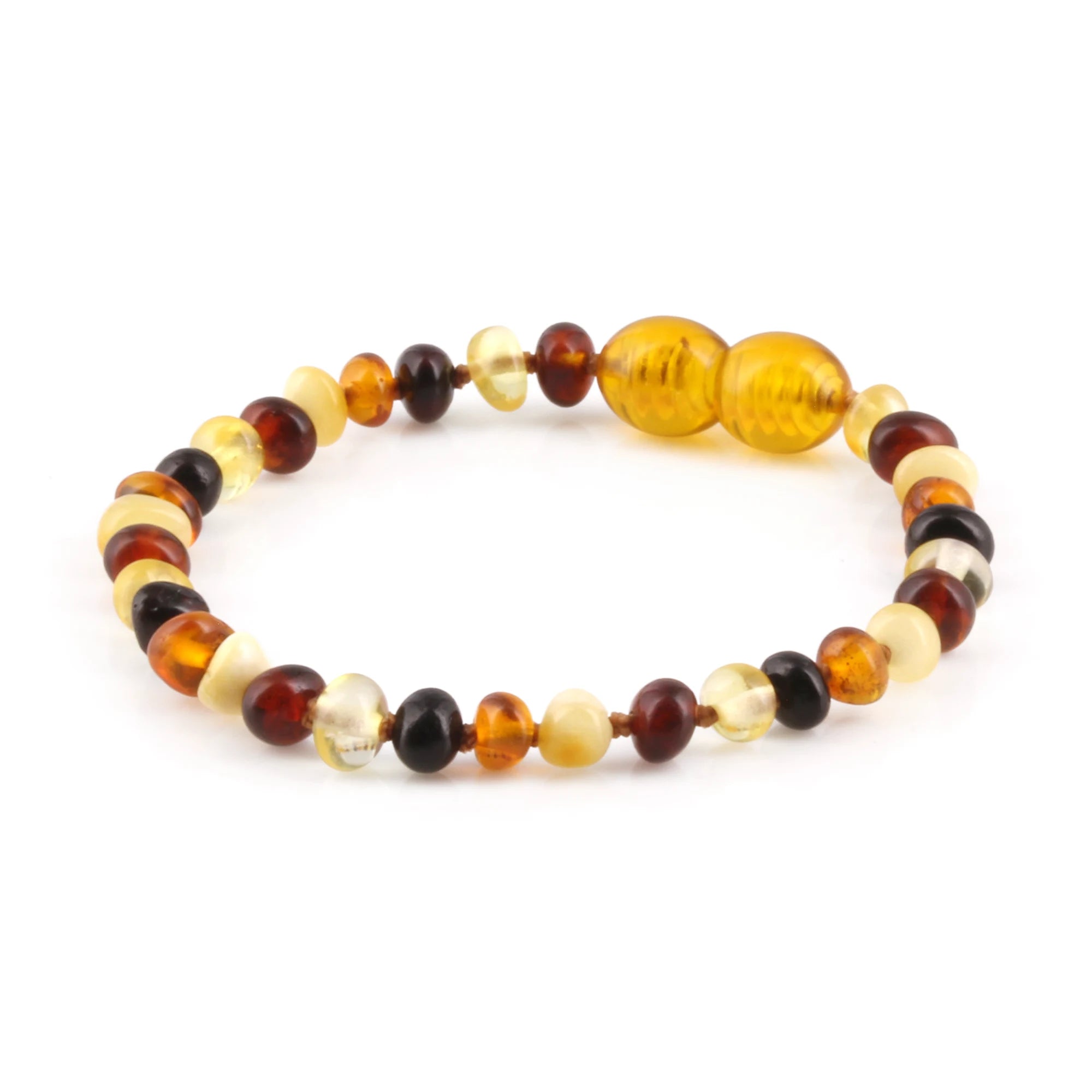 BALTIC AMBER BABY TEETHING BRACELETS LOT OF 10pcs -  BAROQUE. XB43M