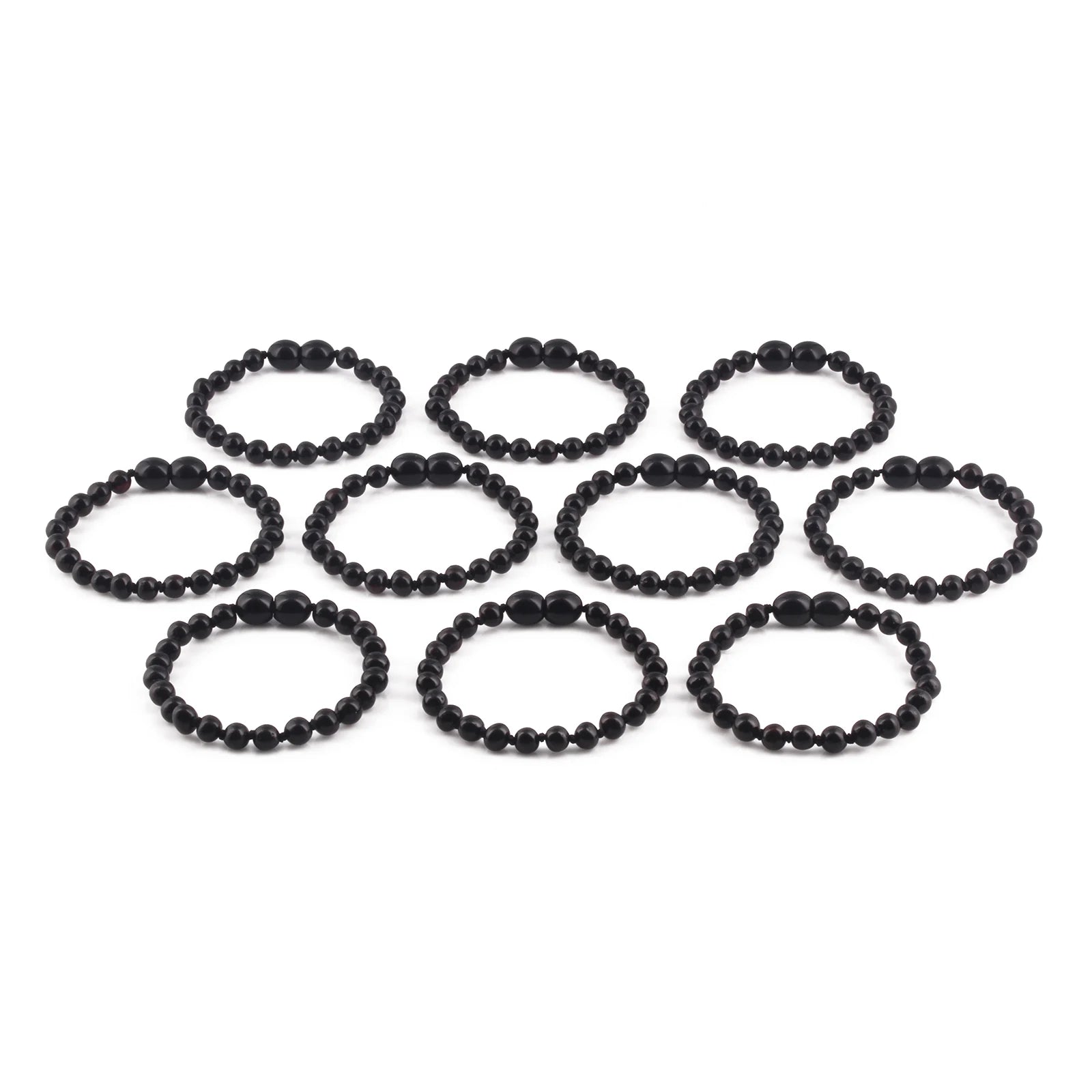 BALTIC AMBER BABY TEETHING BRACELETS LOT OF 10pcs -  BAROQUE. XB54B