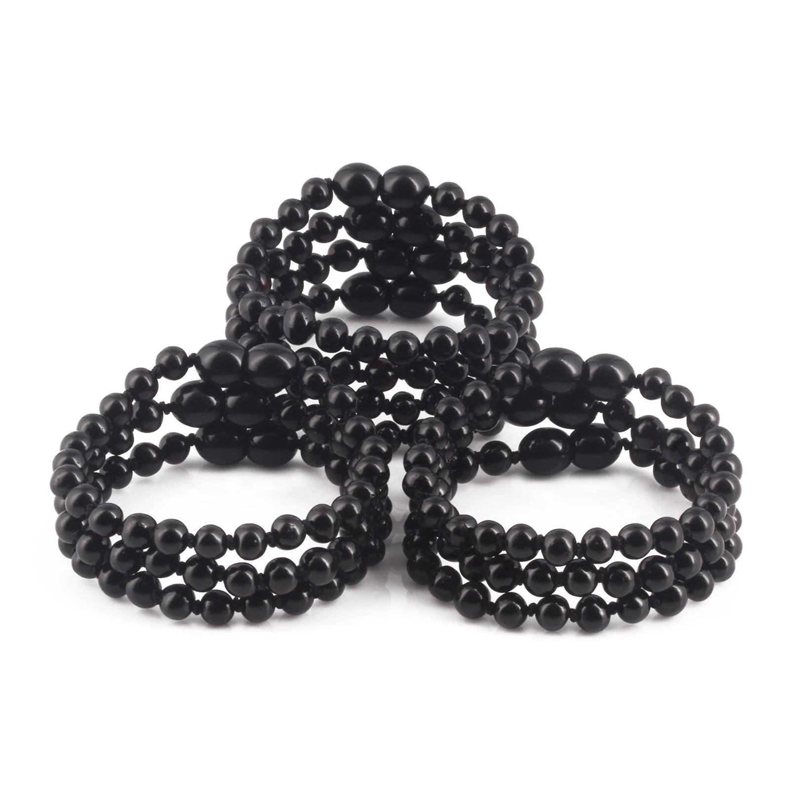 BALTIC AMBER BABY TEETHING BRACELETS LOT OF 10pcs -  BAROQUE. XB54B