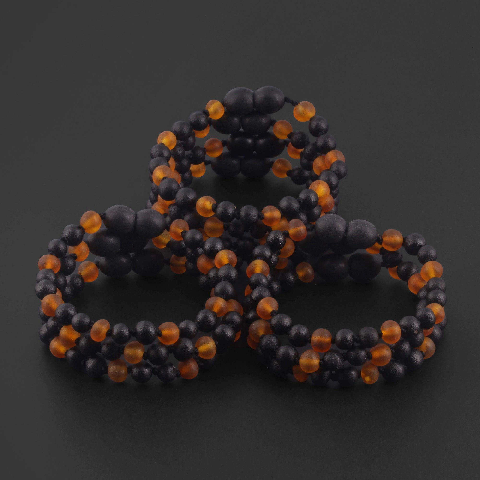 BALTIC AMBER BABY TEETHING BRACELETS LOT OF 10pcs - BAROQUE. LE552