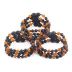 Baltic Amber Baby Teething Bracelet Baroque Black Matte Finish - Wholesale Lot of 10pcs - 14cm / 5.5in - LE552