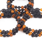 Baltic Amber Baby Teething Bracelet Baroque Black Matte Finish - Wholesale Lot of 10pcs - 14cm / 5.5in - LE552