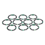 BALTIC AMBER BABY TEETHING BRACELETS WITH GREEN FROST AGATE LOT OF 10pcs. LE550