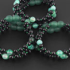 BALTIC AMBER BABY TEETHING BRACELETS WITH GREEN FROST AGATE LOT OF 10pcs. LE550