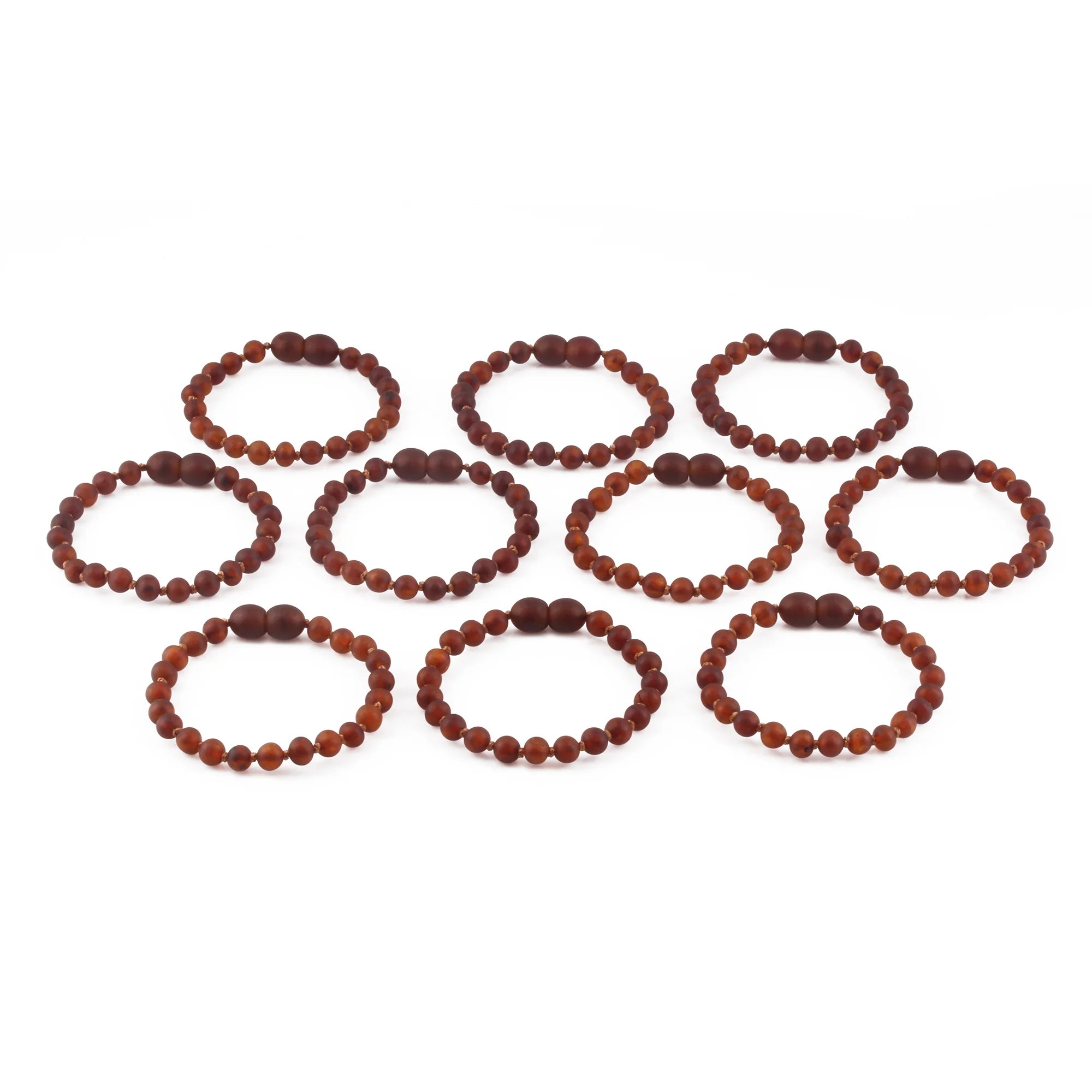 BALTIC AMBER BABY TEETHING BRACELETS LOT OF 10pcs - BAROQUE. XB54CM