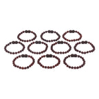 Baltic Amber Baby Teething Bracelet Baroque Dark Cognac Matte Finish - Wholesale Lot of 10pcs - 14cm / 5.5in - XB54DCM
