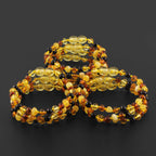 BALTIC AMBER JUNIOR BRACELETS LOT OF 10pcs - BAROQUE. XB54M1