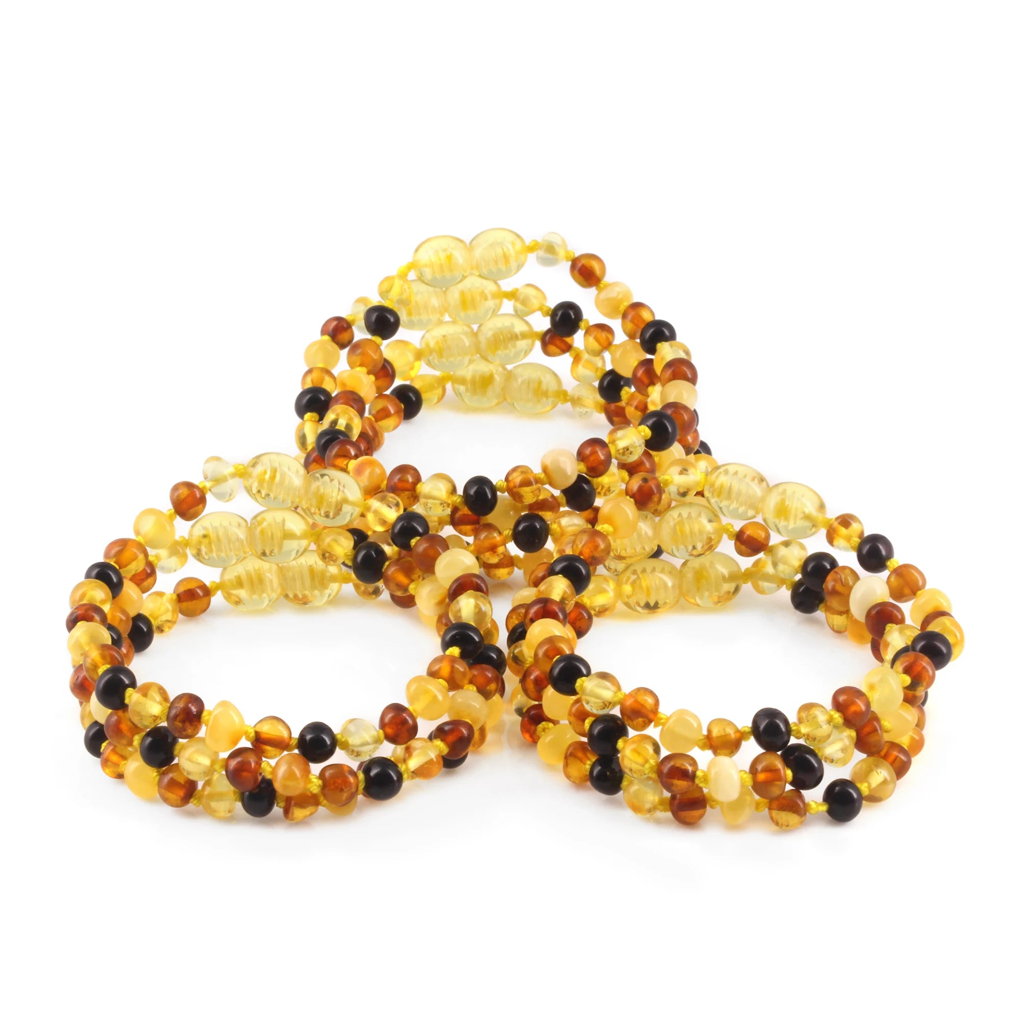 BALTIC AMBER JUNIOR BRACELETS LOT OF 10pcs - BAROQUE. XB54M1