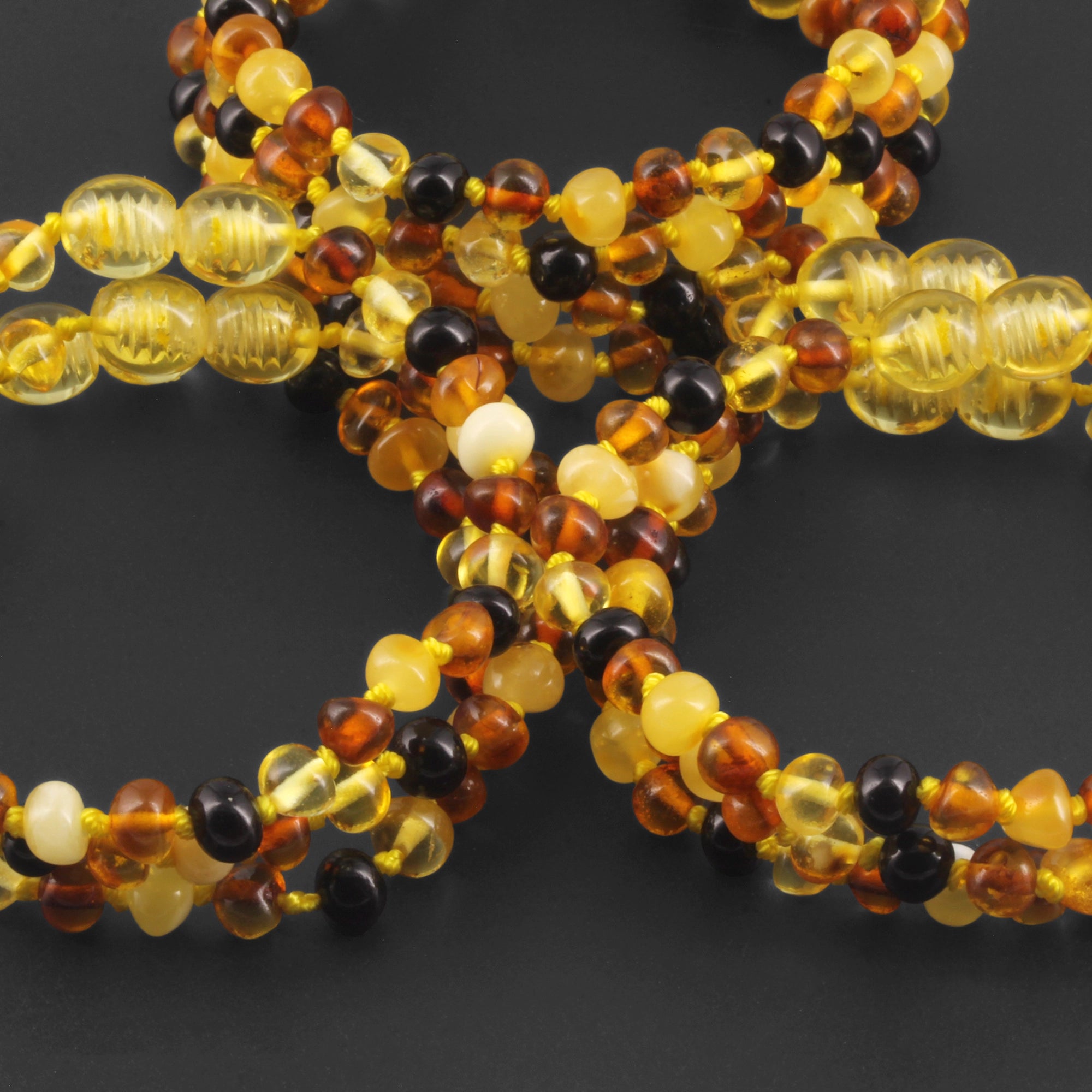 BALTIC AMBER JUNIOR BRACELETS LOT OF 10pcs - BAROQUE. XB54M1