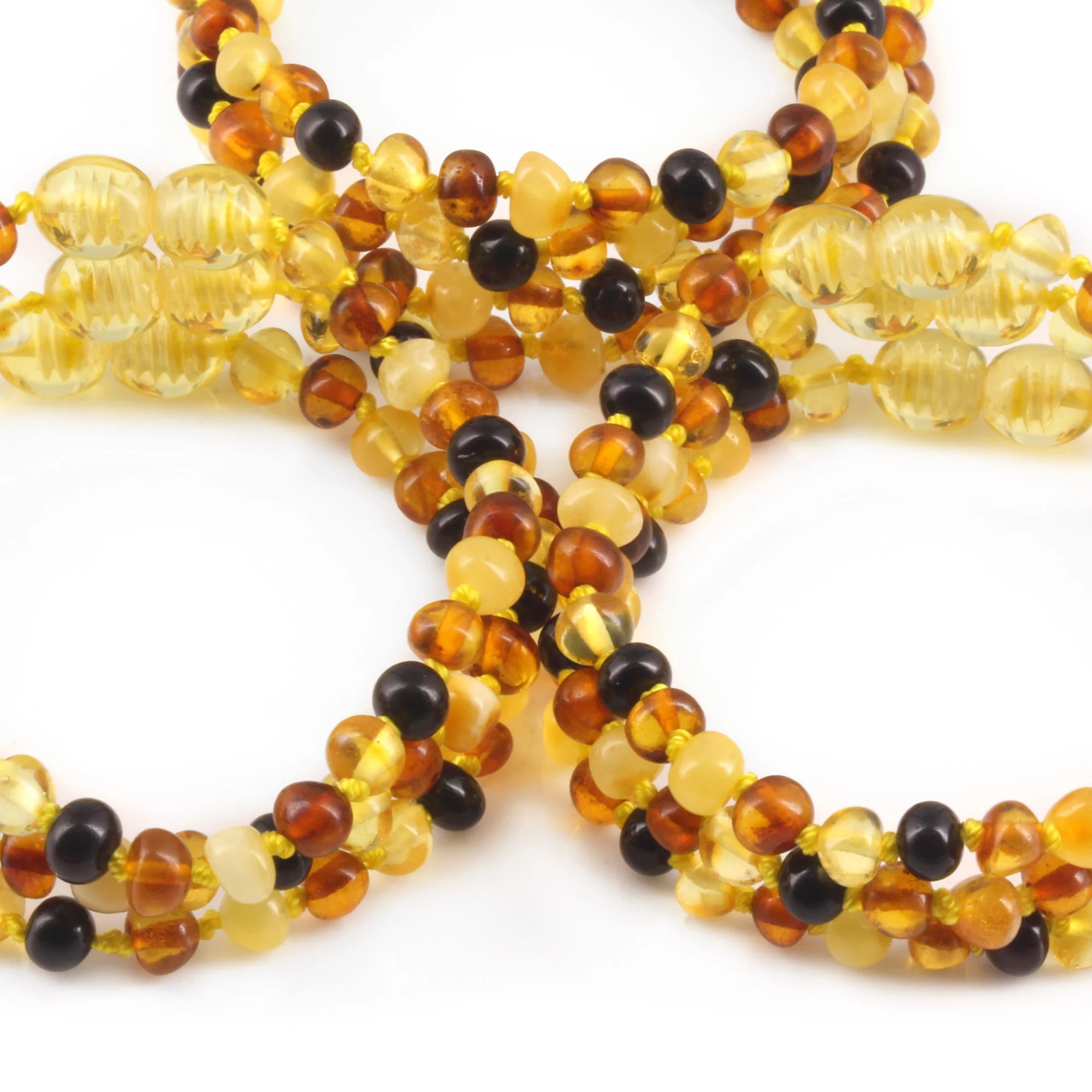 BALTIC AMBER JUNIOR BRACELETS LOT OF 10pcs - BAROQUE. XB54M1