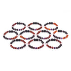 BALTIC AMBER BABY BRACELETS WITH AMETHYST & ROSE QUARTZ LOT OF 10pcs. LE561
