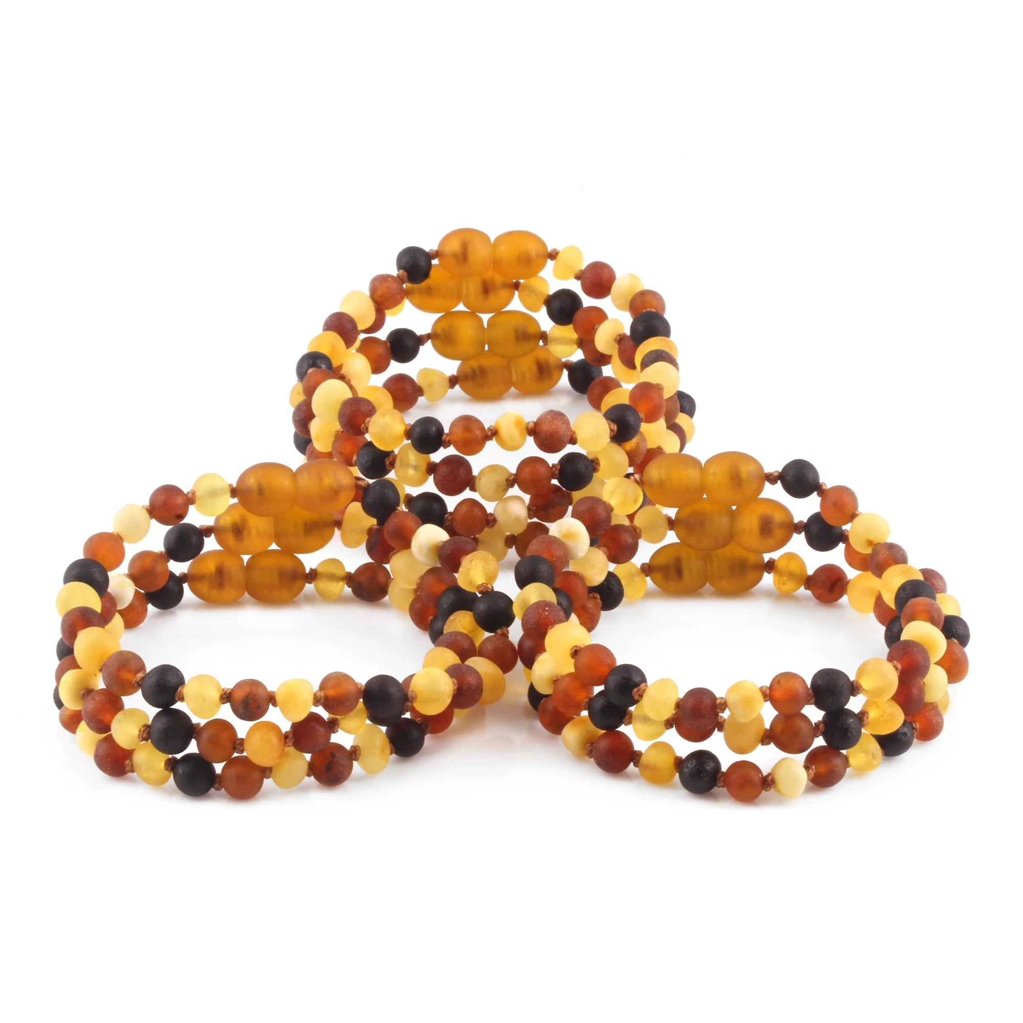 BALTIC AMBER JUNIOR BRACELETS LOT OF 10pcs - BAROQUE. XB54MM