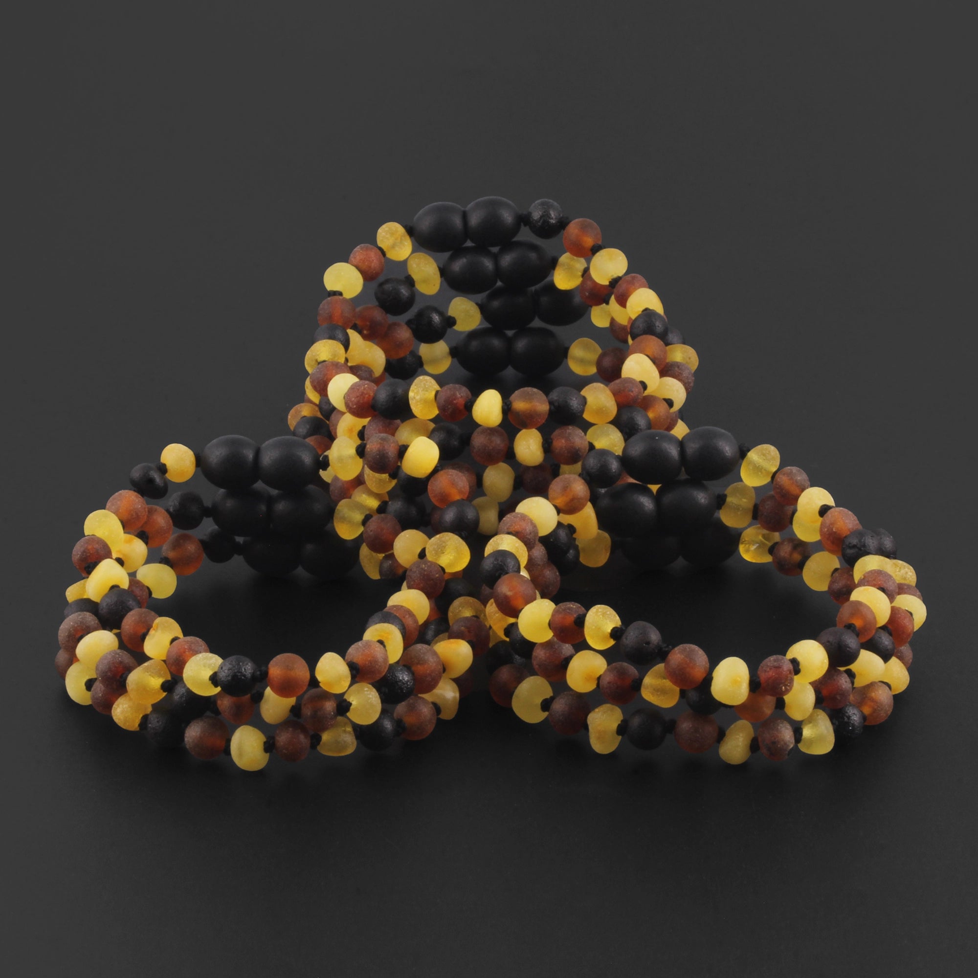 BALTIC AMBER JUNIOR BRACELETS LOT OF 10pcs - BAROQUE. XB54M2M