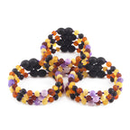 Baltic Amber & Purple Agate Teething Bracelet Baroque Multicolor Matte Finish - Wholesale Lot of 10pcs - 14cm / 5.5in - LE488