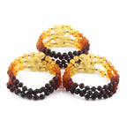 BALTIC AMBER JUNIOR BRACELETS LOT OF 10pcs - BAROQUE. XB54R1M