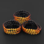 Baltic Amber Junior Bracelet Baroque Rainbow Matte Finish - Wholesale Lot of 10pcs - 16cm / 6.3in - XB54R2M