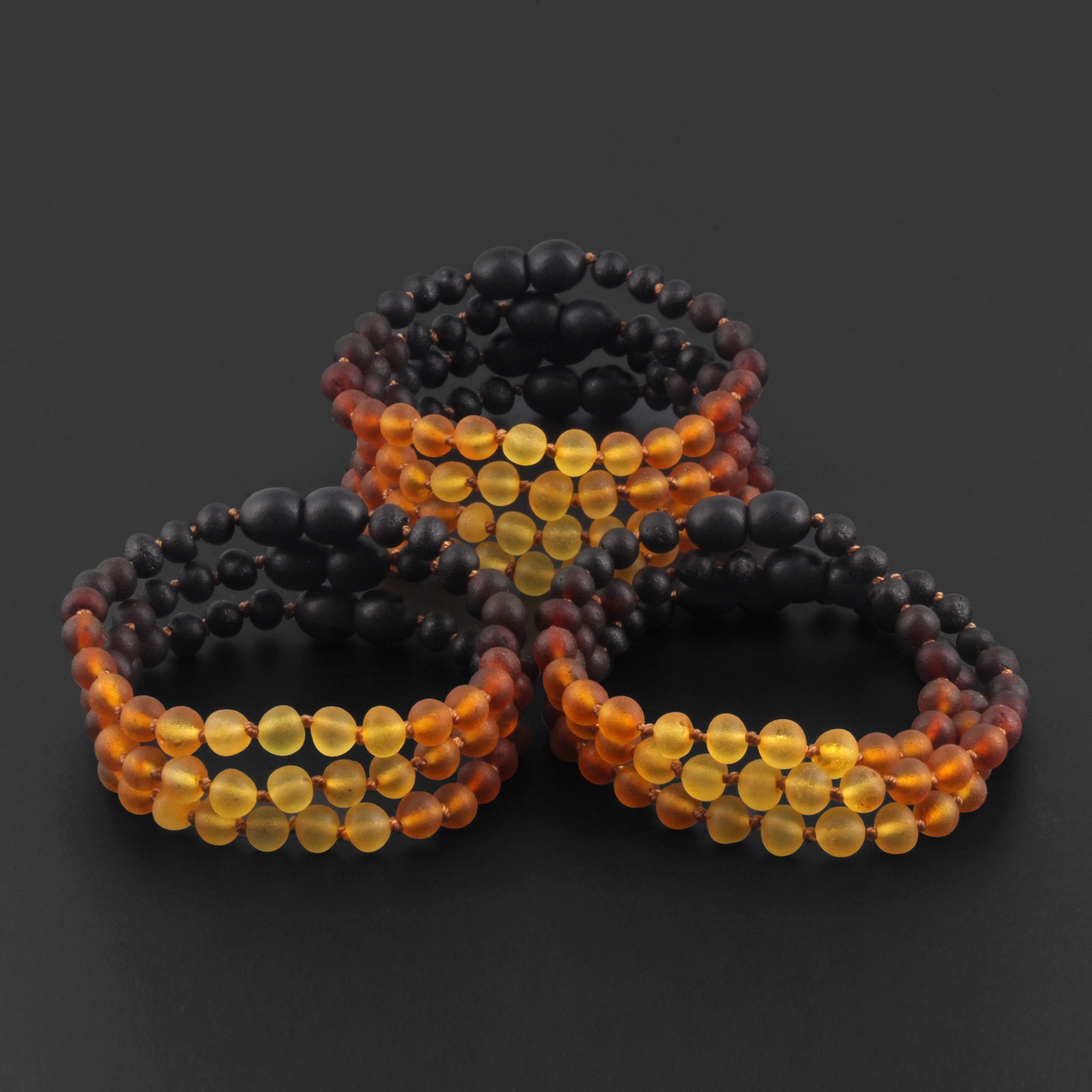 BALTIC AMBER JUNIOR BRACELETS LOT OF 10pcs - BAROQUE. XB54R2M