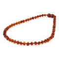 Baltic Amber Baby Teething Necklace Baroque Cognac Glossy Finish - Wholesale Lot of 10pcs - 32cm / 12.6in - XB54C