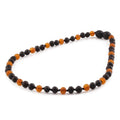Baltic Amber Baby Teething Necklace Baroque Black Matte Finish - Wholesale Lot of 10pcs - 32cm / 12.6in - LE552