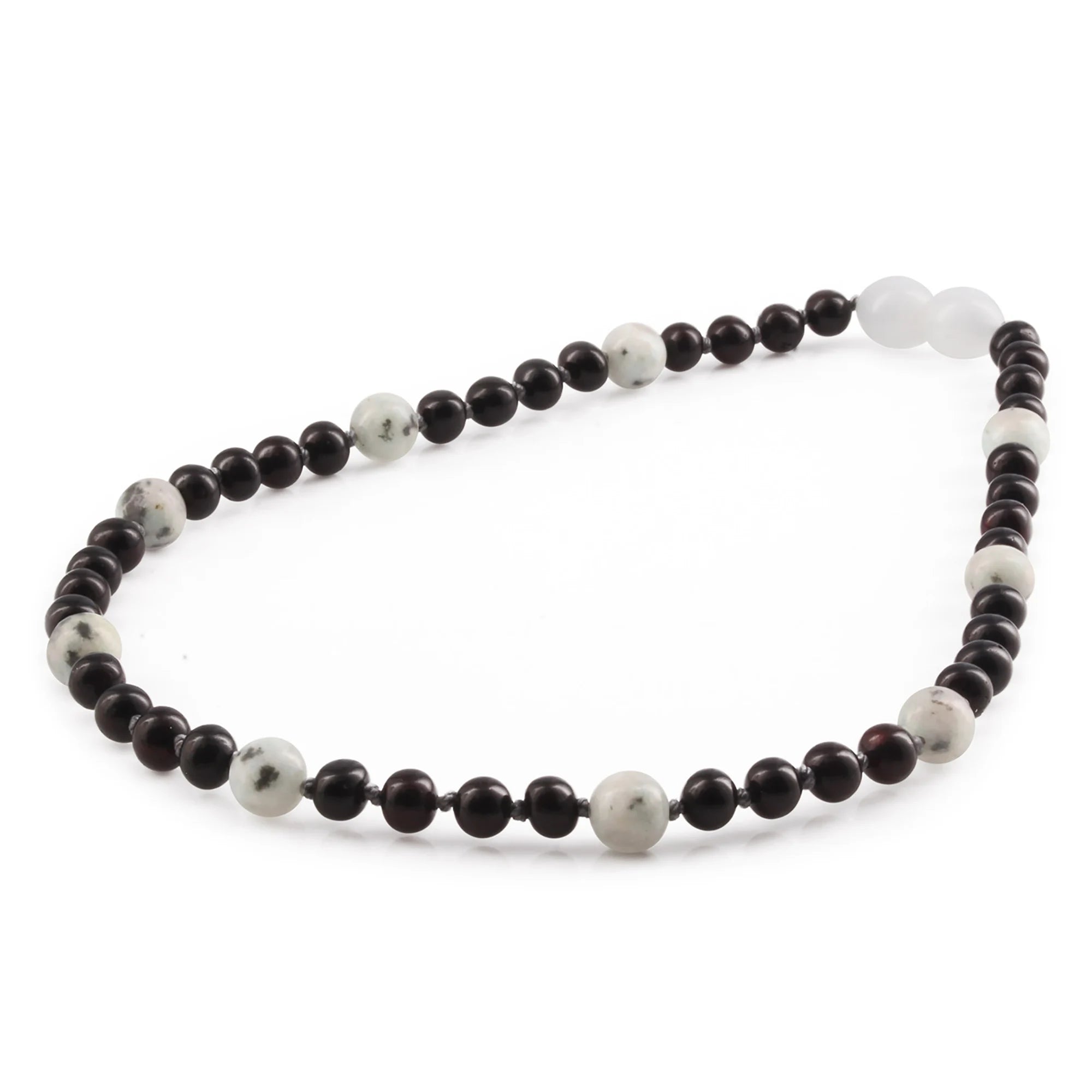 BALTIC AMBER BABY TEETHING NECKLACES WITH KIWI JASPER LOT OF 10pcs. LE551