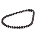 Baltic Amber Baby Teething Necklace Baroque Black Matte Finish - Wholesale Lot of 10pcs - 32cm / 12.6in - XB54BM