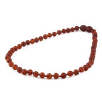 Baltic Amber Baby Teething Necklace Baroque Cognac Matte Finish - Wholesale Lot of 10pcs - 32cm / 12.6in - XB54CM