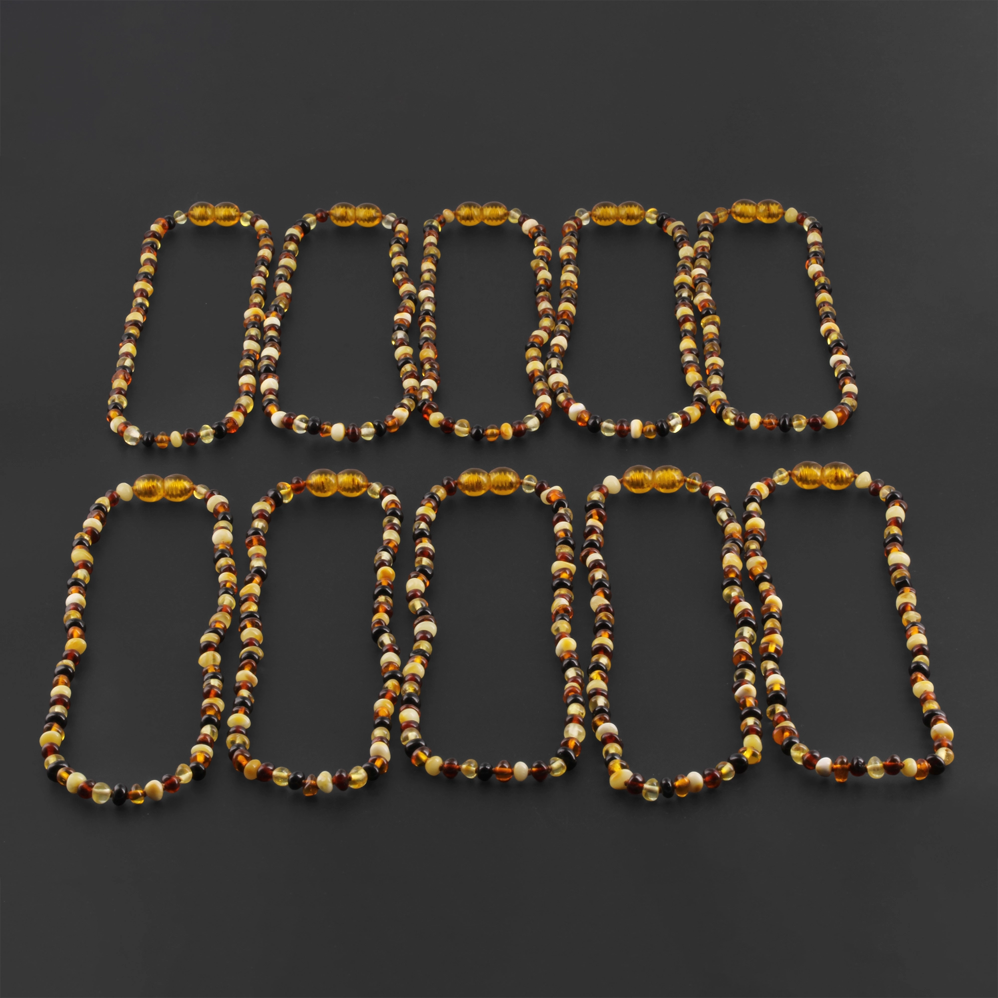 BALTIC AMBER BABY TEETHING NECKLACES LOT OF 10pcs -  BAROQUE. XB43M