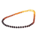 Baltic Amber Junior Necklace Baroque Rainbow Matte Finish - Wholesale Lot of 10pcs - 38cm / 15in - XB54R1M
