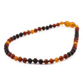 Baltic Amber Baby Teething Necklace Baroque Rainbow Matte Finish - Wholesale Lot of 10pcs - 32cm / 12.6in - XB55RB3M