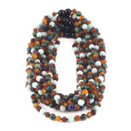 BALTIC AMBER JUNIOR NECKLACES WITH AMAZONITE & AZURITE LOT OF 10pcs. JN108