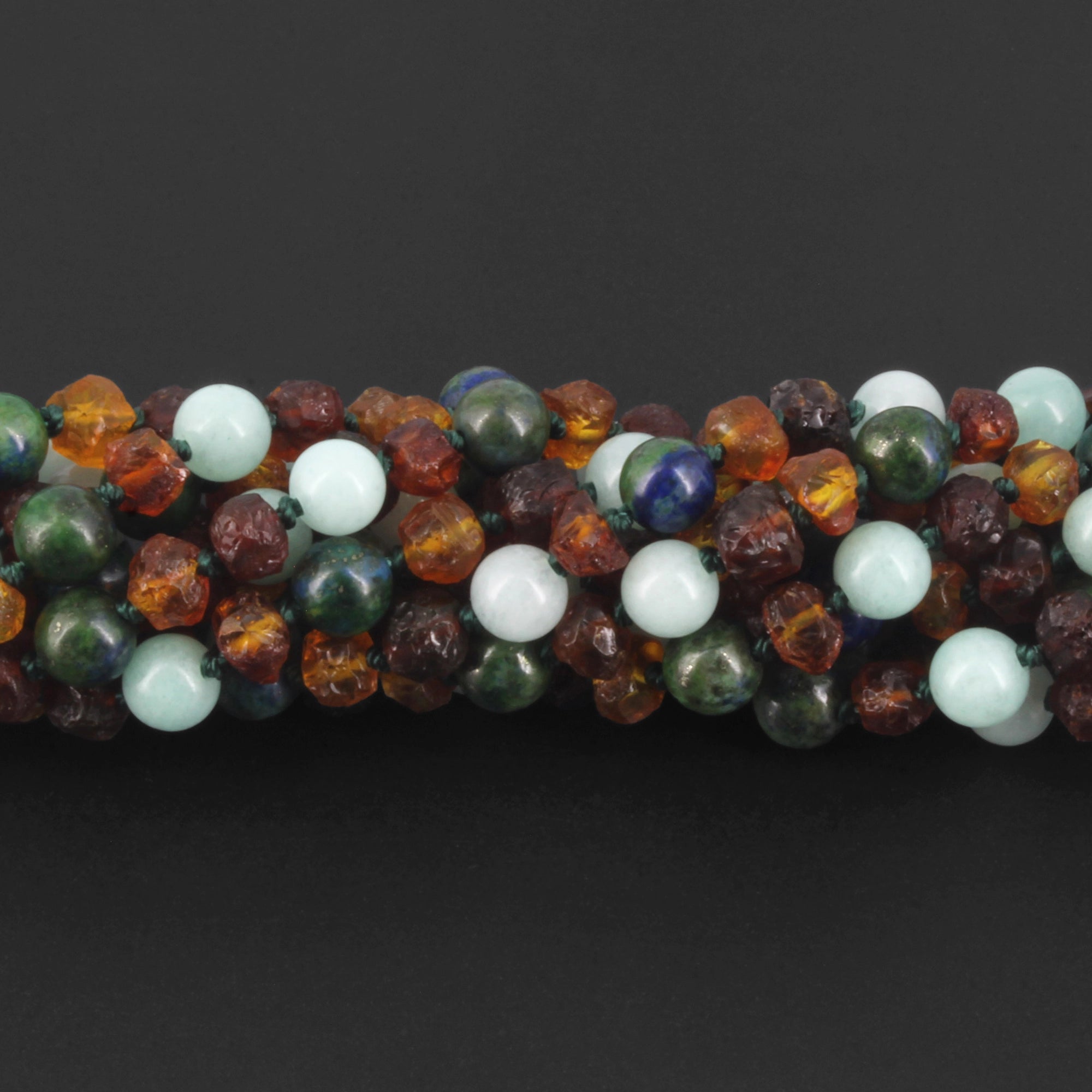 BALTIC AMBER JUNIOR NECKLACES WITH AMAZONITE & AZURITE LOT OF 10pcs. JN108