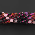 BALTIC AMBER JUNIOR NECKLACES WITH AMETHYST & ROSE QUARTZ LOT OF 10pcs. JN110