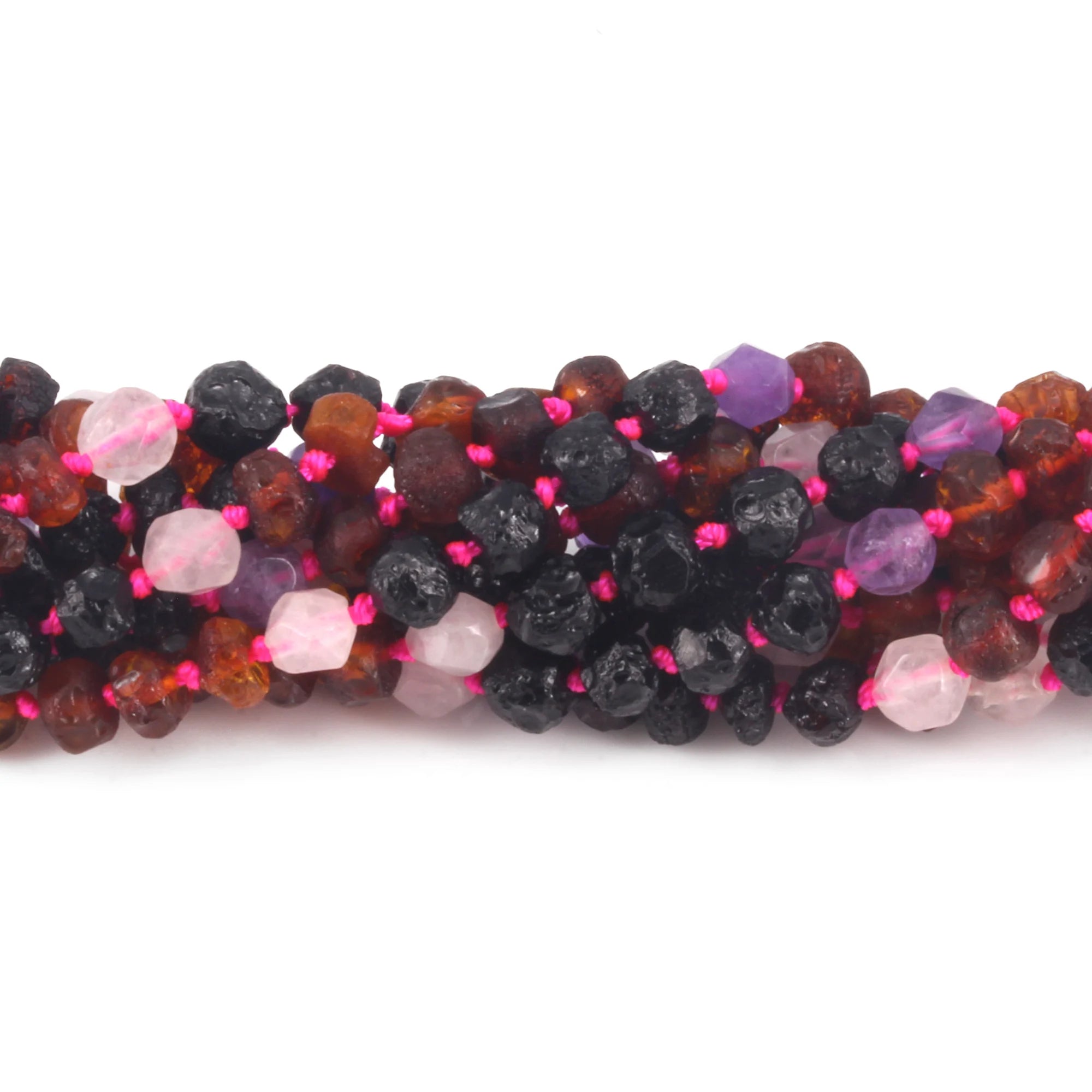 BALTIC AMBER JUNIOR NECKLACES WITH AMETHYST & ROSE QUARTZ LOT OF 10pcs. JN110