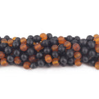 Baltic Amber Baby Teething Necklace Baroque Black Matte Finish - Wholesale Lot of 10pcs - 32cm / 12.6in - LE552