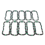 Baltic Amber & Green Agate Junior Necklace Baroque Black Glossy Finish - Wholesale Lot of 10pcs - 38cm / 15in - JN89