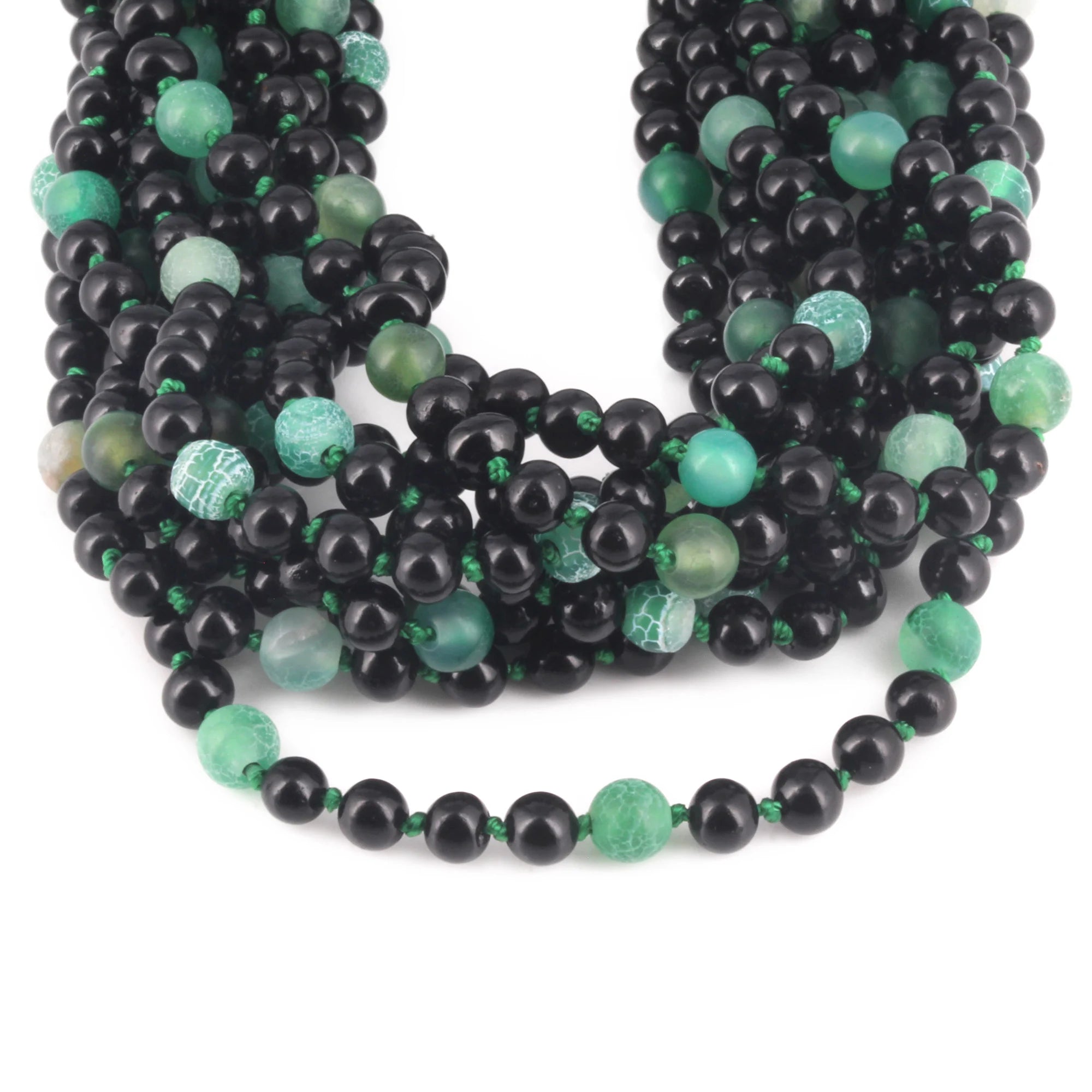 BALTIC AMBER BABY TEETHING NECKLACES WITH GREEN FROST AGATE LOT OF 10pcs. LE550