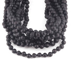 Baltic Amber Baby Teething Necklace Baroque Black Matte Finish - Wholesale Lot of 10pcs - 32cm / 12.6in - XB54BM