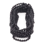 Baltic Amber Baby Teething Necklace Baroque Black Matte Finish - Wholesale Lot of 10pcs - 32cm / 12.6in - XB54BM