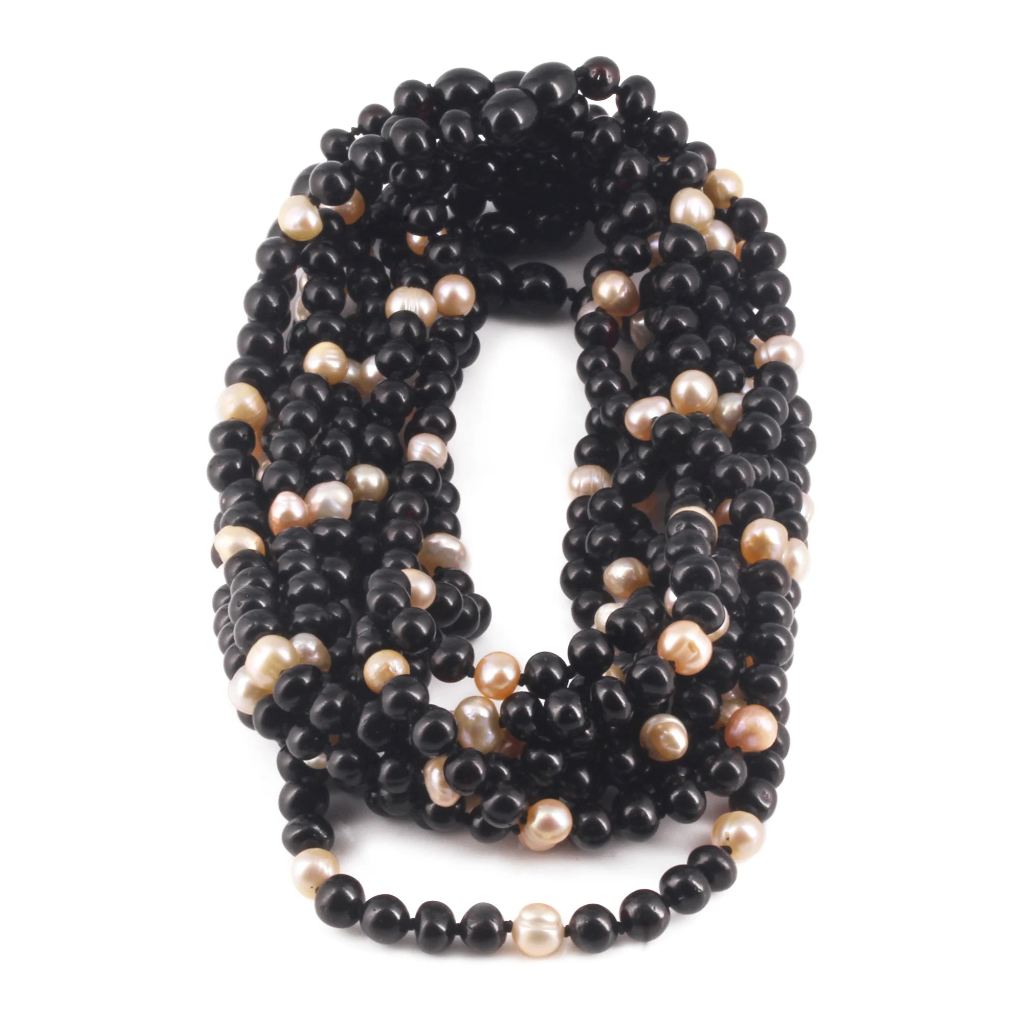 BALTIC AMBER BABY NECKLACES WITH FRESHWATER PEARL LOT OF 10pcs. P3