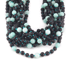 BALTIC AMBER JUNIOR NECKLACES WITH SKY BLUE JADE LOT OF 10pcs. JN85