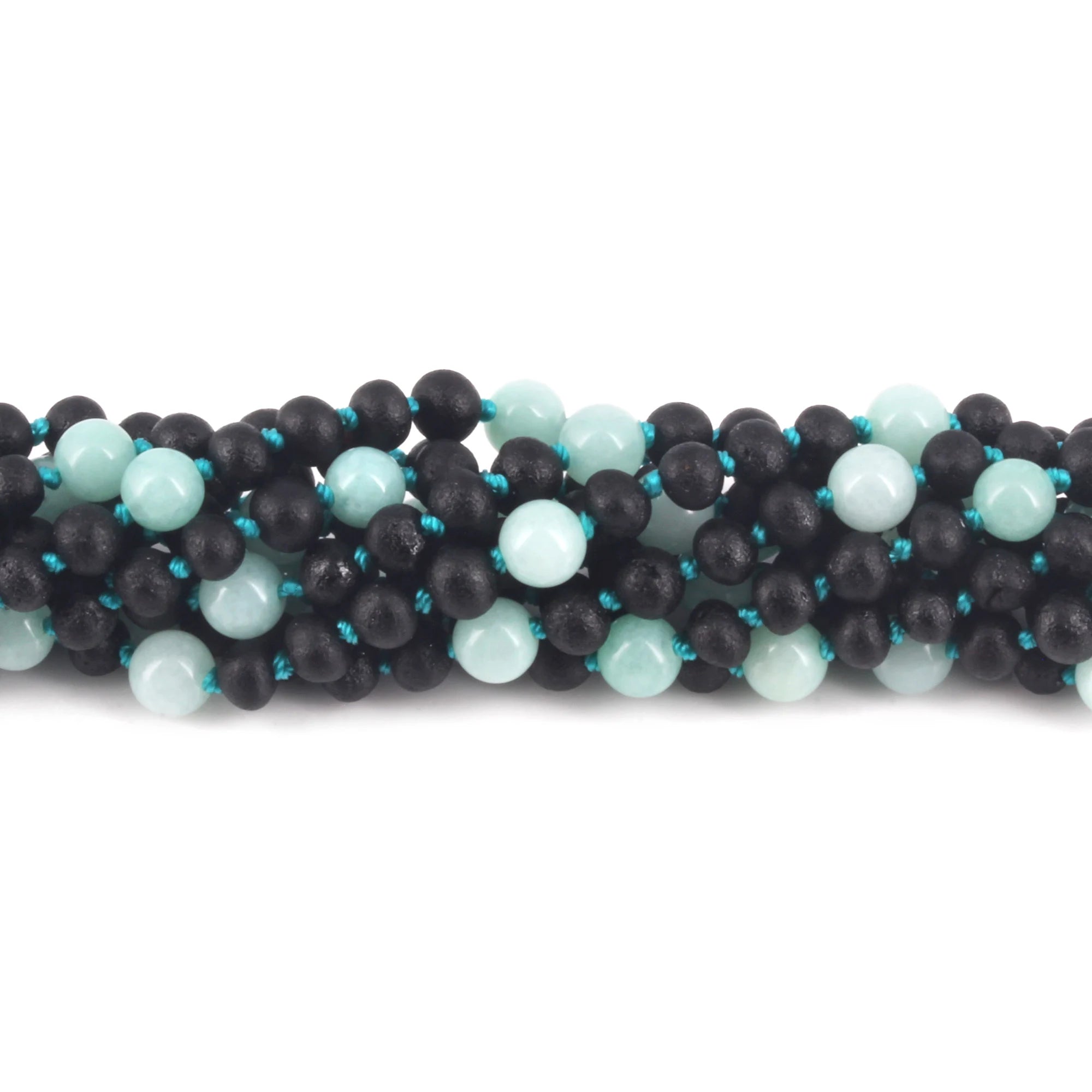 BALTIC AMBER JUNIOR NECKLACES WITH SKY BLUE JADE LOT OF 10pcs. JN85