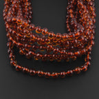 Baltic Amber Baby Teething Necklace Baroque Cognac Glossy Finish - Wholesale Lot of 10pcs - 32cm / 12.6in - XB54C